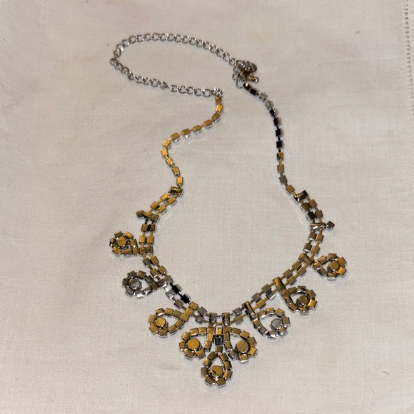 Silvertone Rhinestone Necklace - Picture 3 of 3